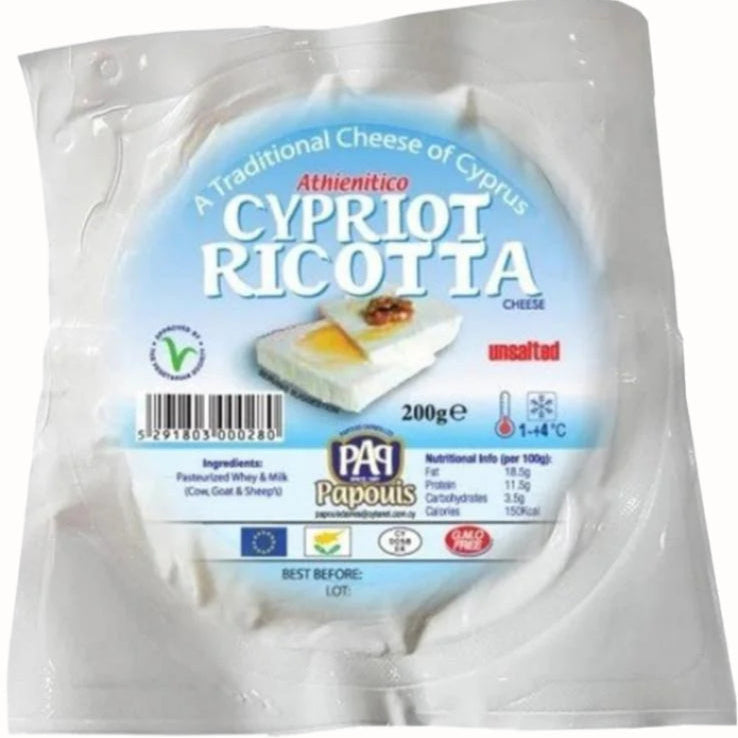 Cypriot Ricotta Cyprus Cheese Unsalted (Kibris Peyniri) 200g