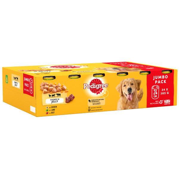 Pedigree Tins Mixed Selection in Jelly Jumbo 395g 385g - Case of 24