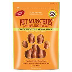 Pet Munchies Dog Treat Chicken with Carrot Sticks 80g - Case of 8