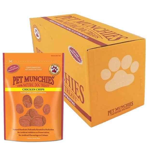 Pet Munchies Dog Treats Chicken Chips 100g - Case of 8