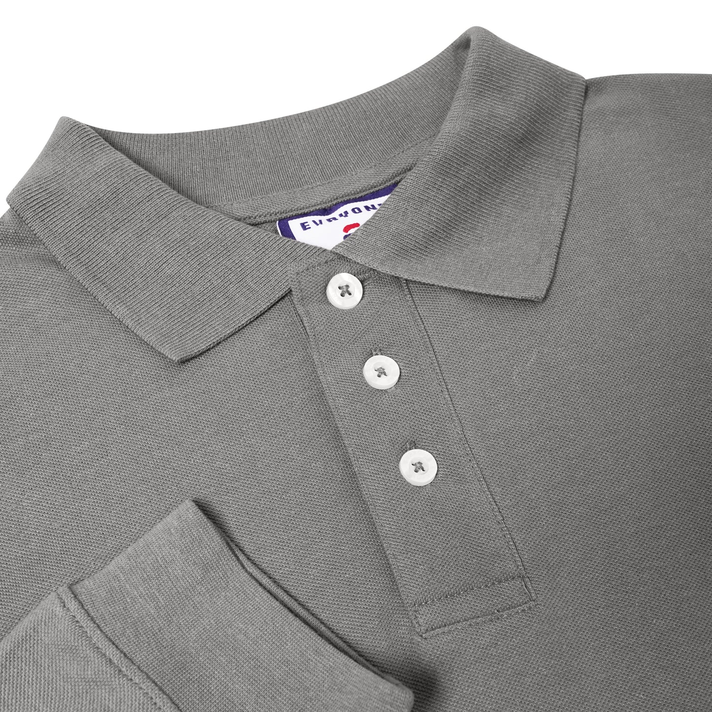 Evryone Men's Long Sleeve Polo Shirt | Regular Fit | S–2XL