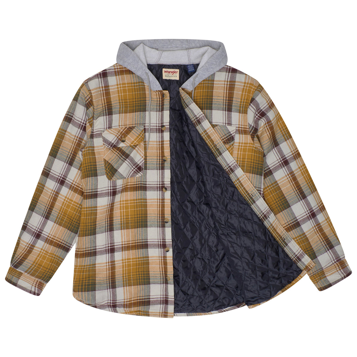 Wrangler Padded Hooded Shirt Jacket