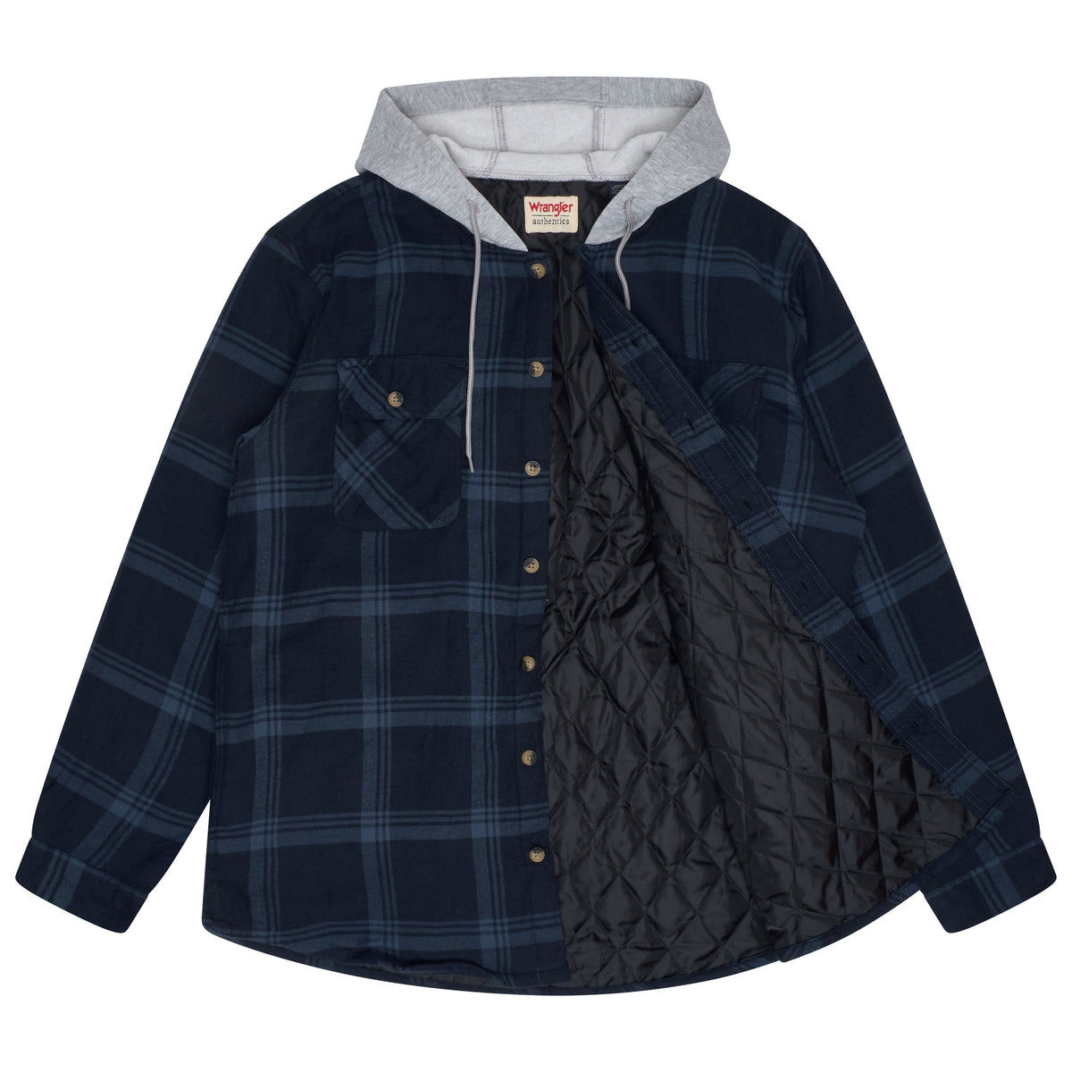 Wrangler Padded Hooded Shirt Jacket