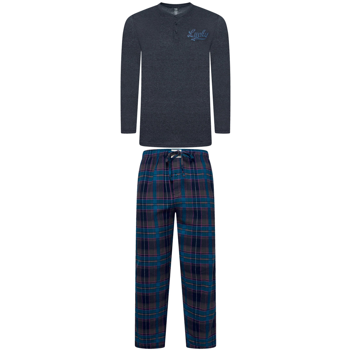Lucky Brand Henley & Flannel Pant Pyjama Set
