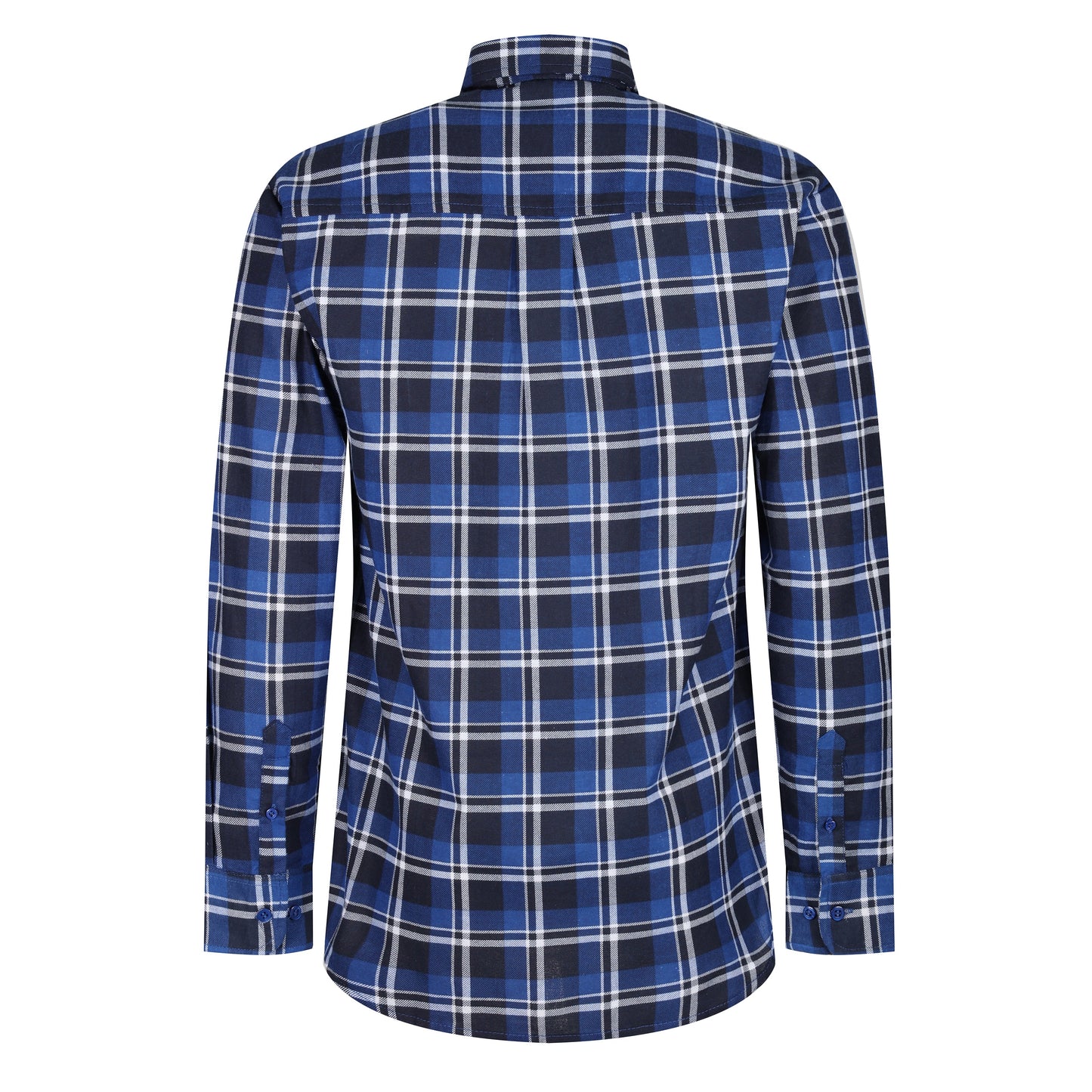 ButtonFresh Brushed Cotton Check Shirt – Long Sleeve | Regular Fit | M–3XL