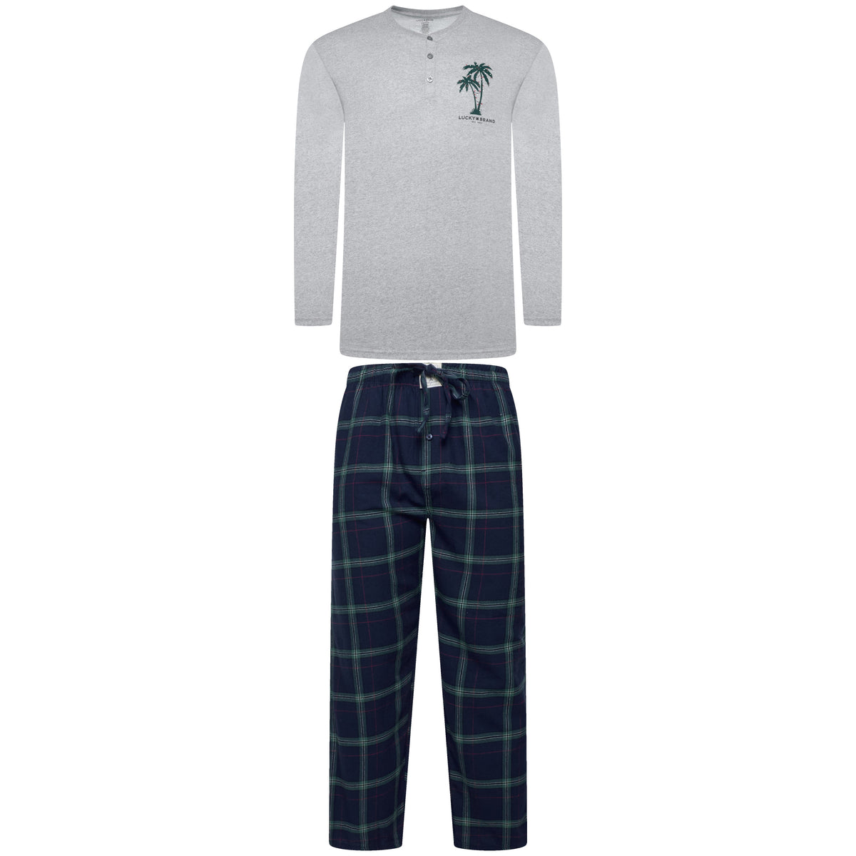 Lucky Brand Henley & Flannel Pant Pyjama Set