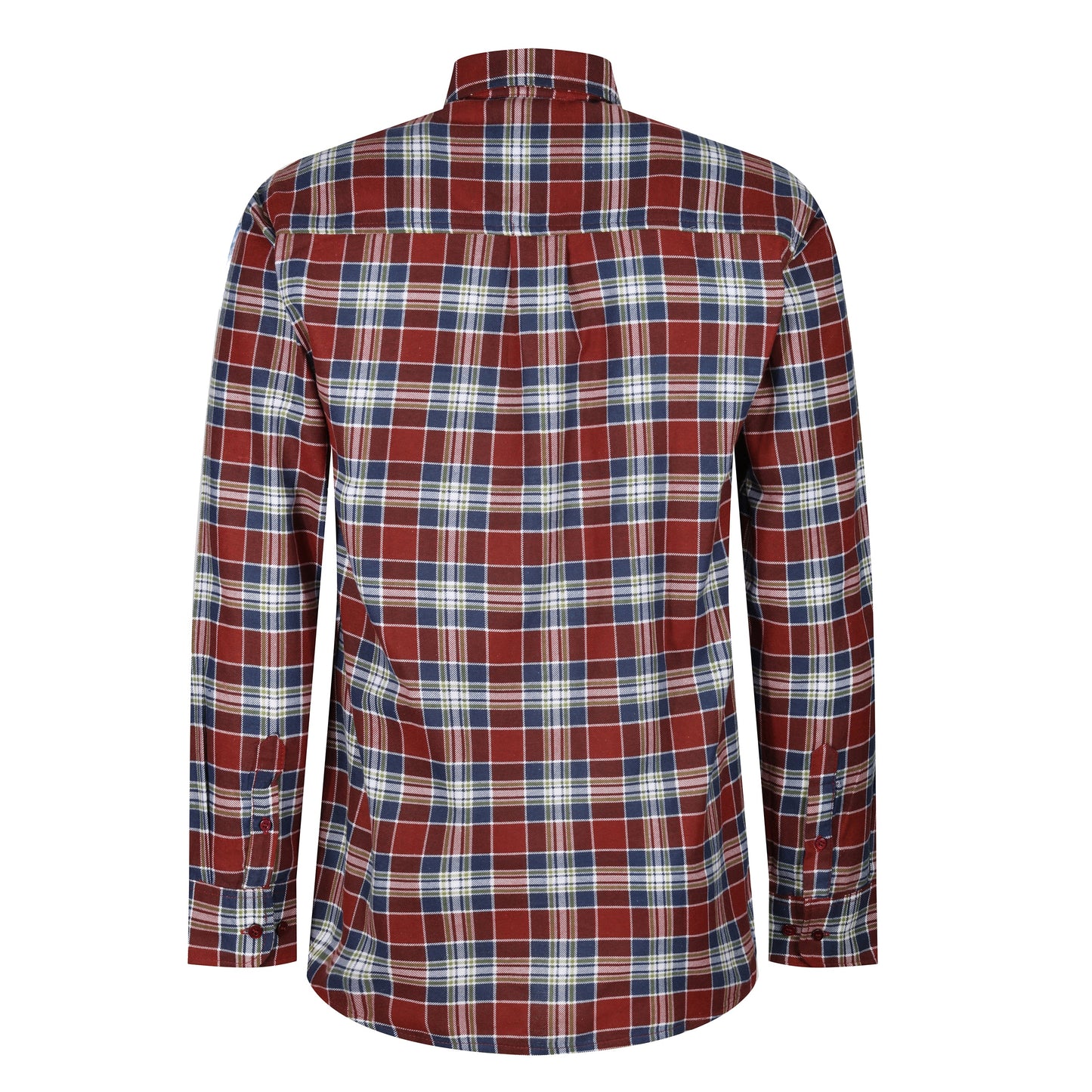 ButtonFresh Brushed Cotton Check Shirt – Long Sleeve | Regular Fit | M–3XL