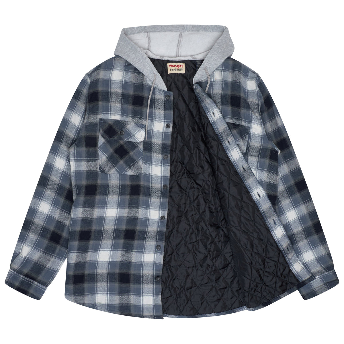 Wrangler Padded Hooded Shirt Jacket