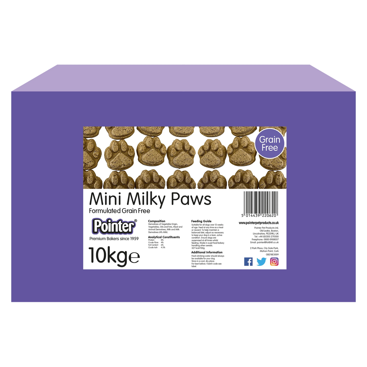 Pointer Milky Mini Paws 10kg