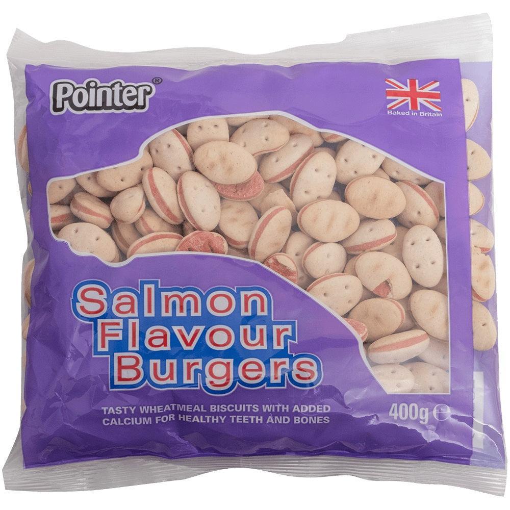 Pointer Salmon Burgers Dog Treats 400g - Case of 6