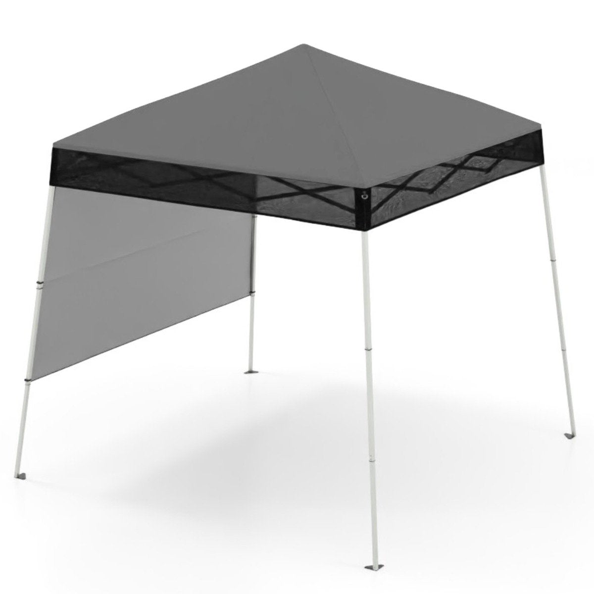 Pop up Canopy Tent with 1 Sidewall Outdoor Easy Setup Folding Gazebo Shelter-Black