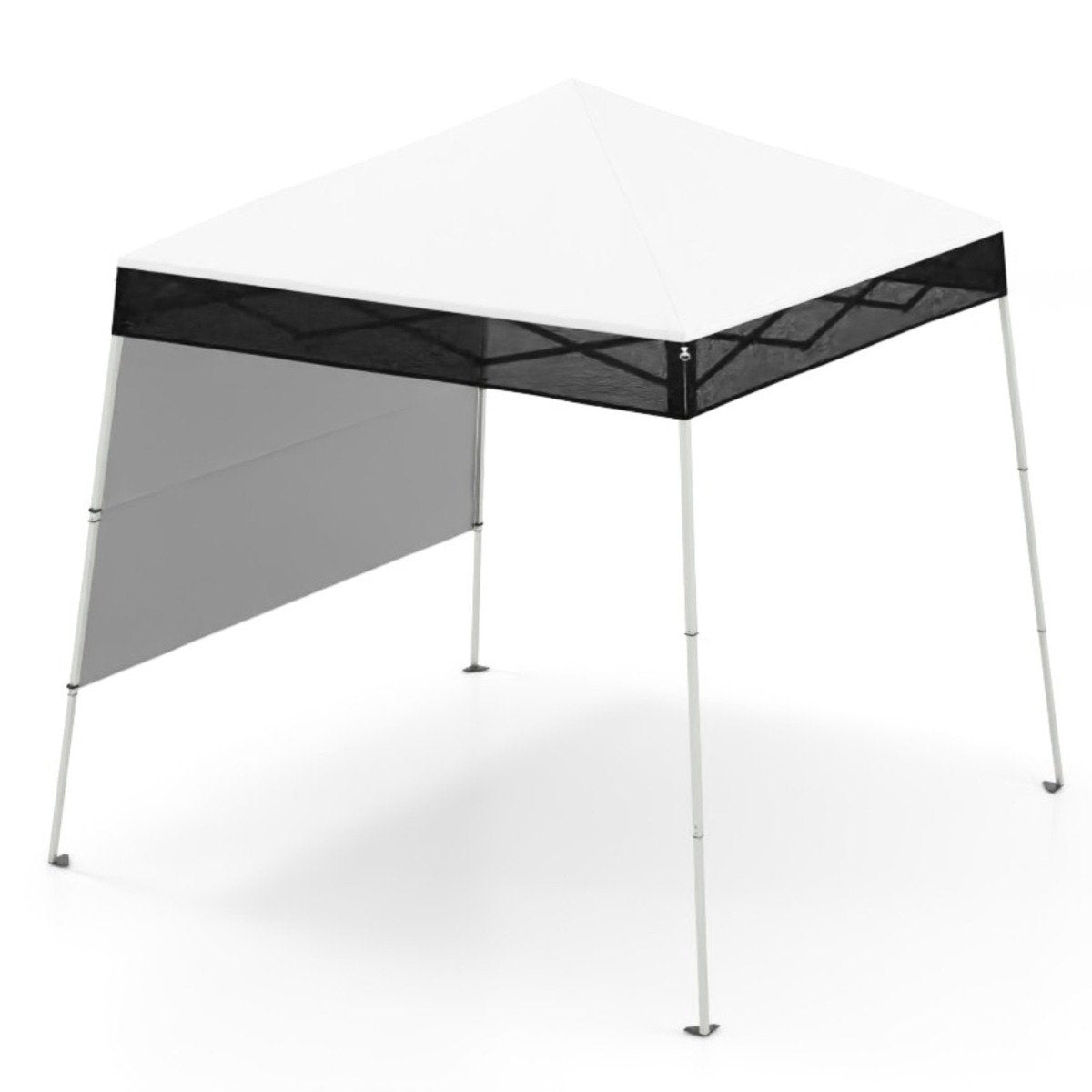 Pop up Canopy Tent with 1 Sidewall Outdoor Easy Setup Folding Gazebo Shelter-Black