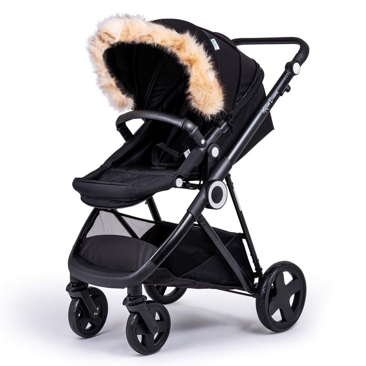 Kinderwagen Fellkapuzen-Aufsatz für Kinderwagen