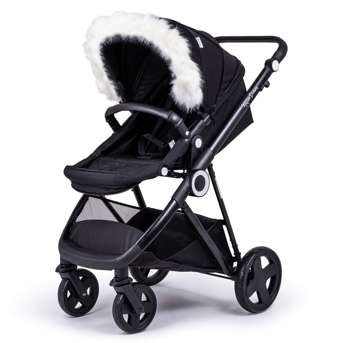 Kinderwagen Fellkapuzen-Aufsatz für Kinderwagen
