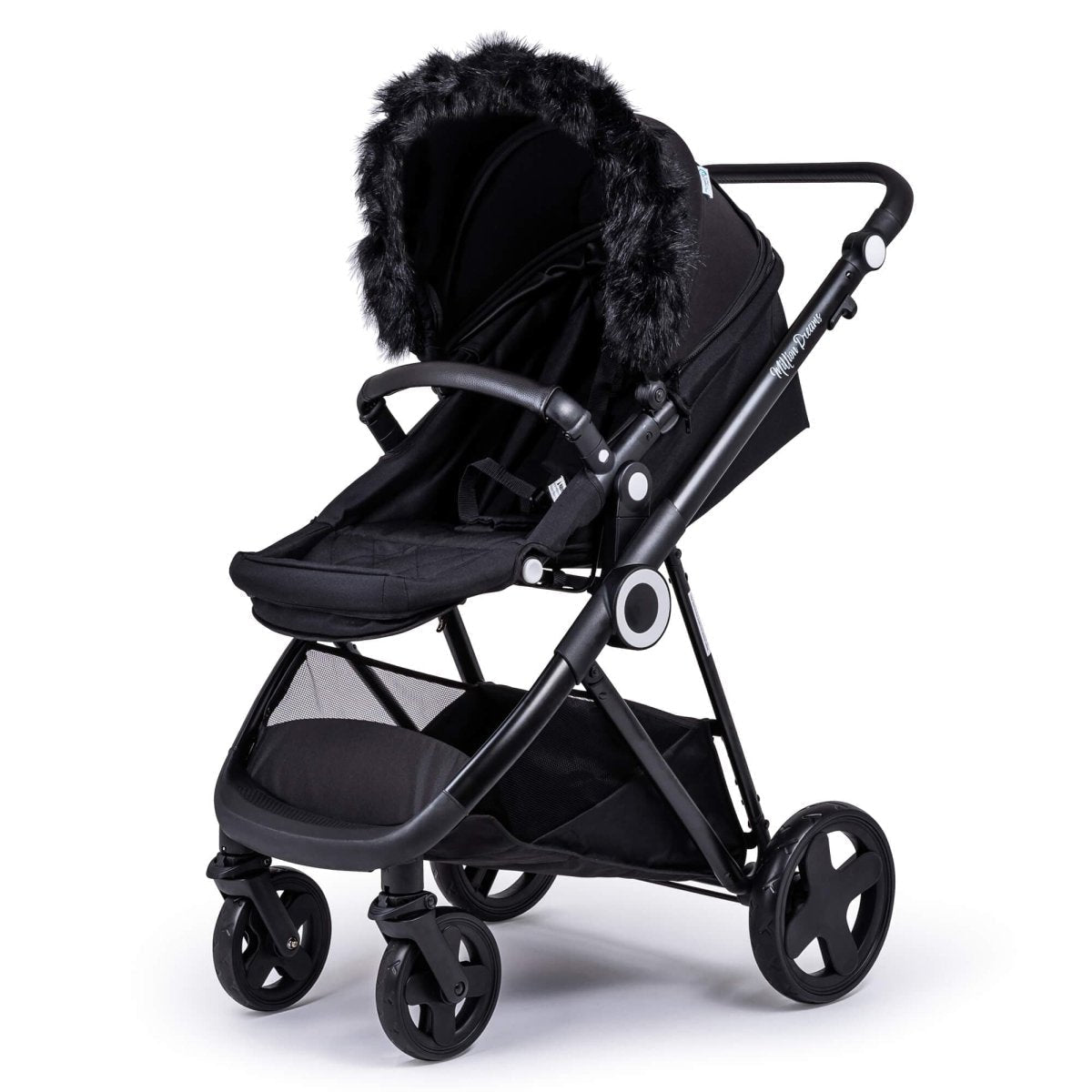 Kinderwagen Fellkapuzen-Aufsatz für Kinderwagen