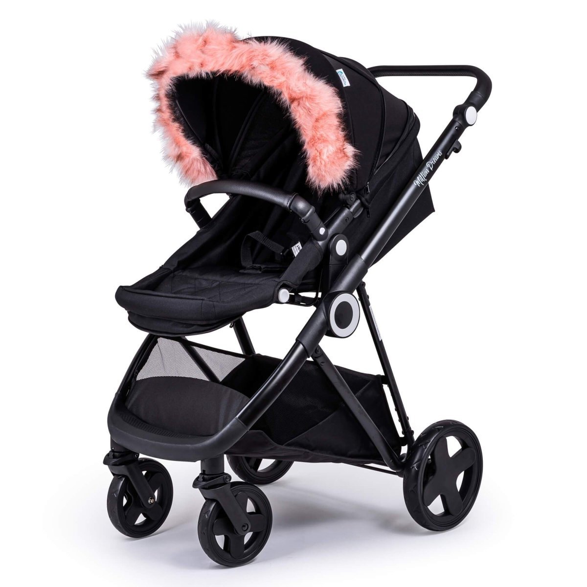 Kinderwagen Fellkapuzen-Aufsatz für Kinderwagen