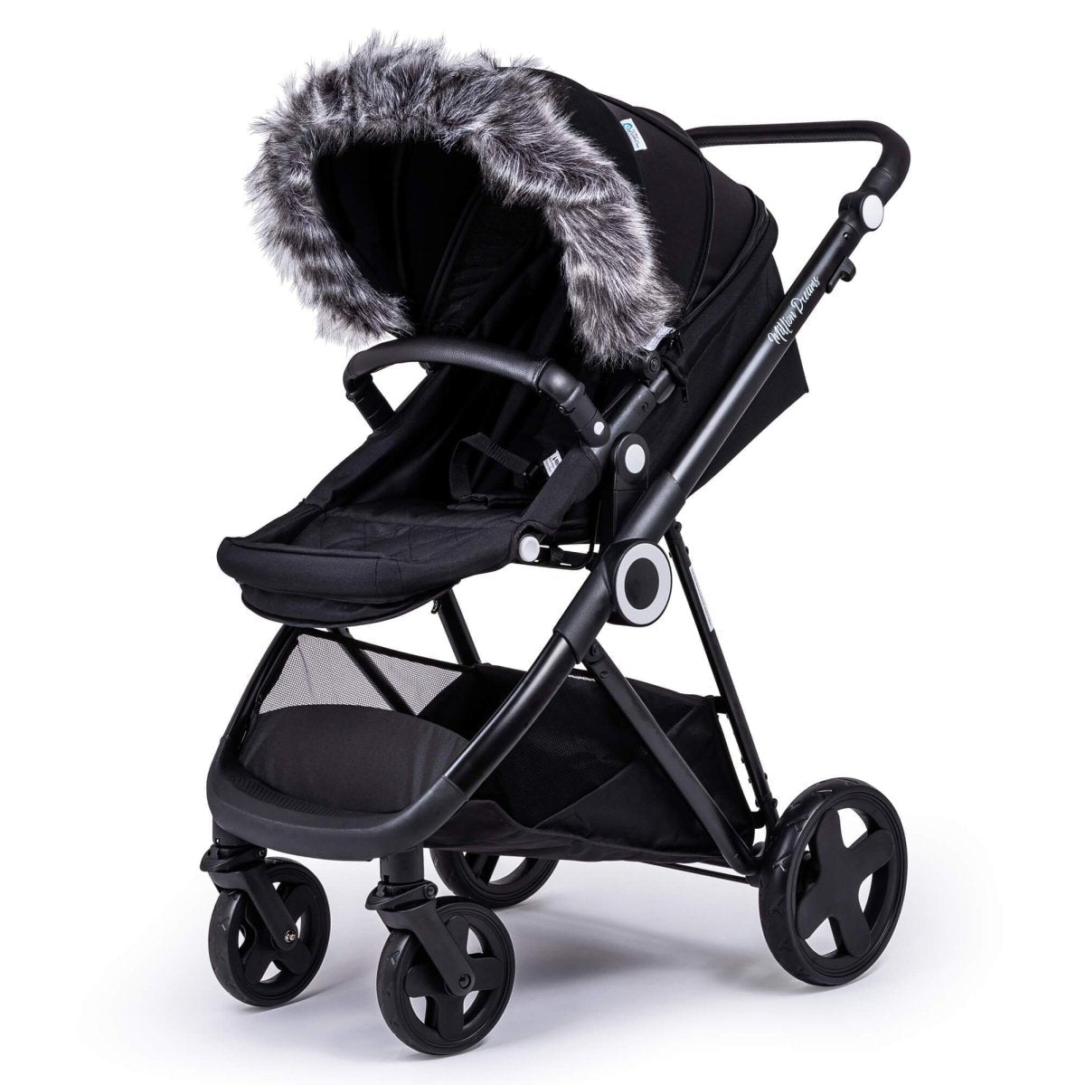 Kinderwagen Fellkapuzen-Aufsatz für Kinderwagen