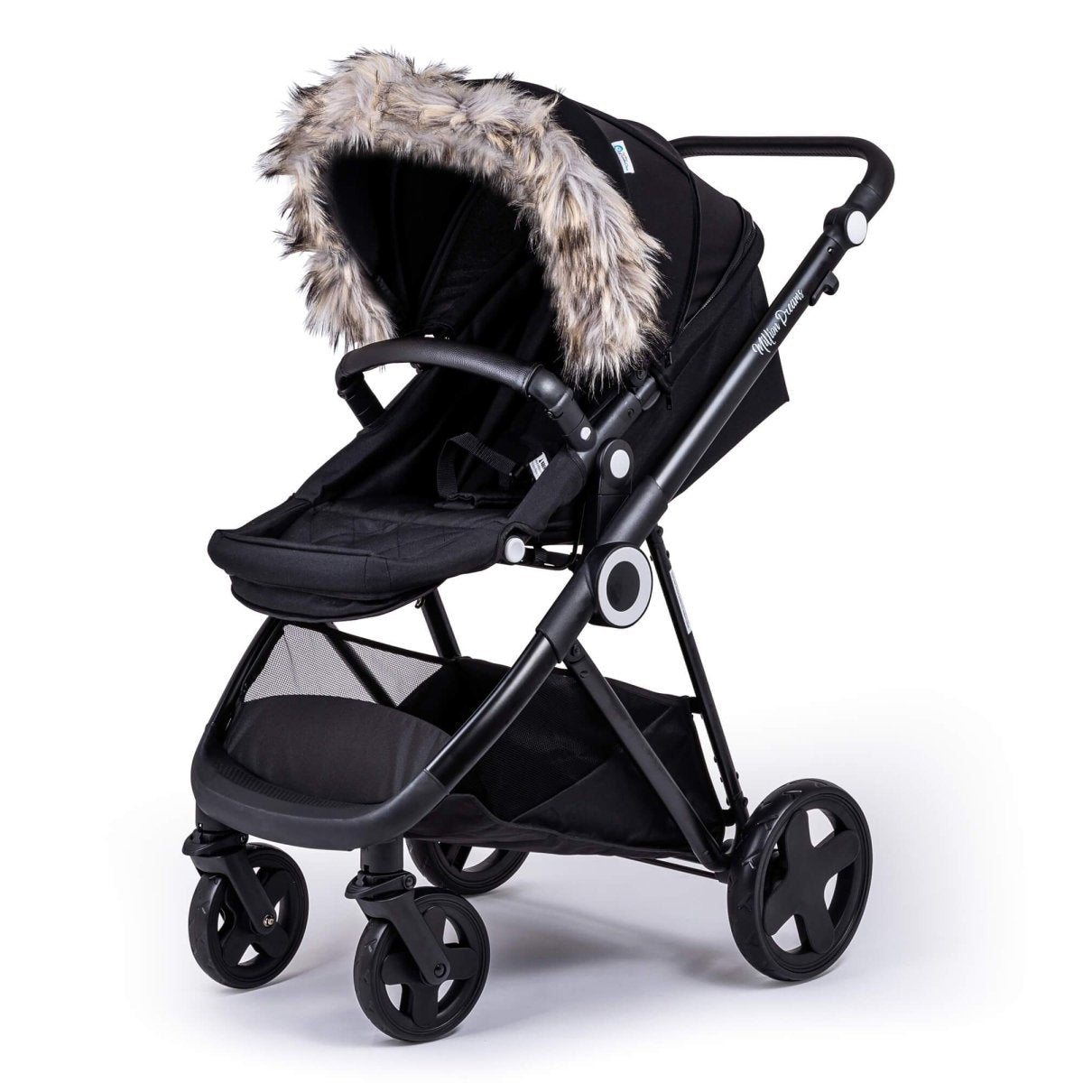 Kinderwagen Fellkapuzen-Aufsatz für Kinderwagen