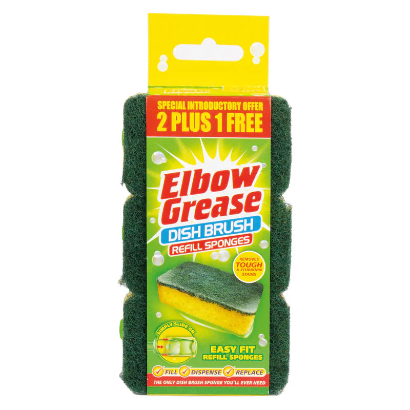 12 x Elbow Grease Spülbürste Nachfüllpackung - 3er-Pack