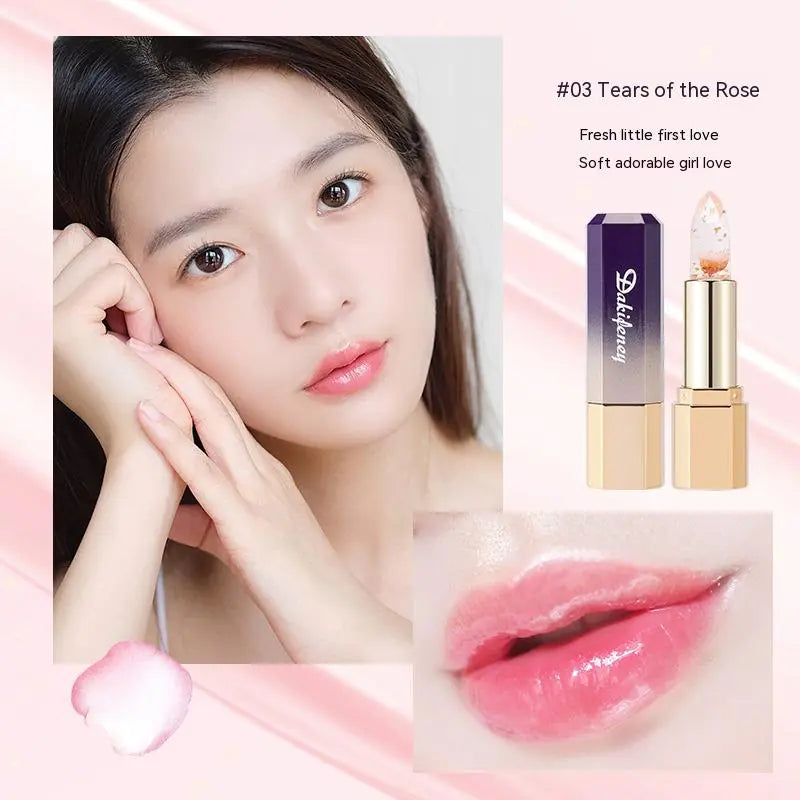 Petal Flower Color-Changing Lipstick with Jelly Finish