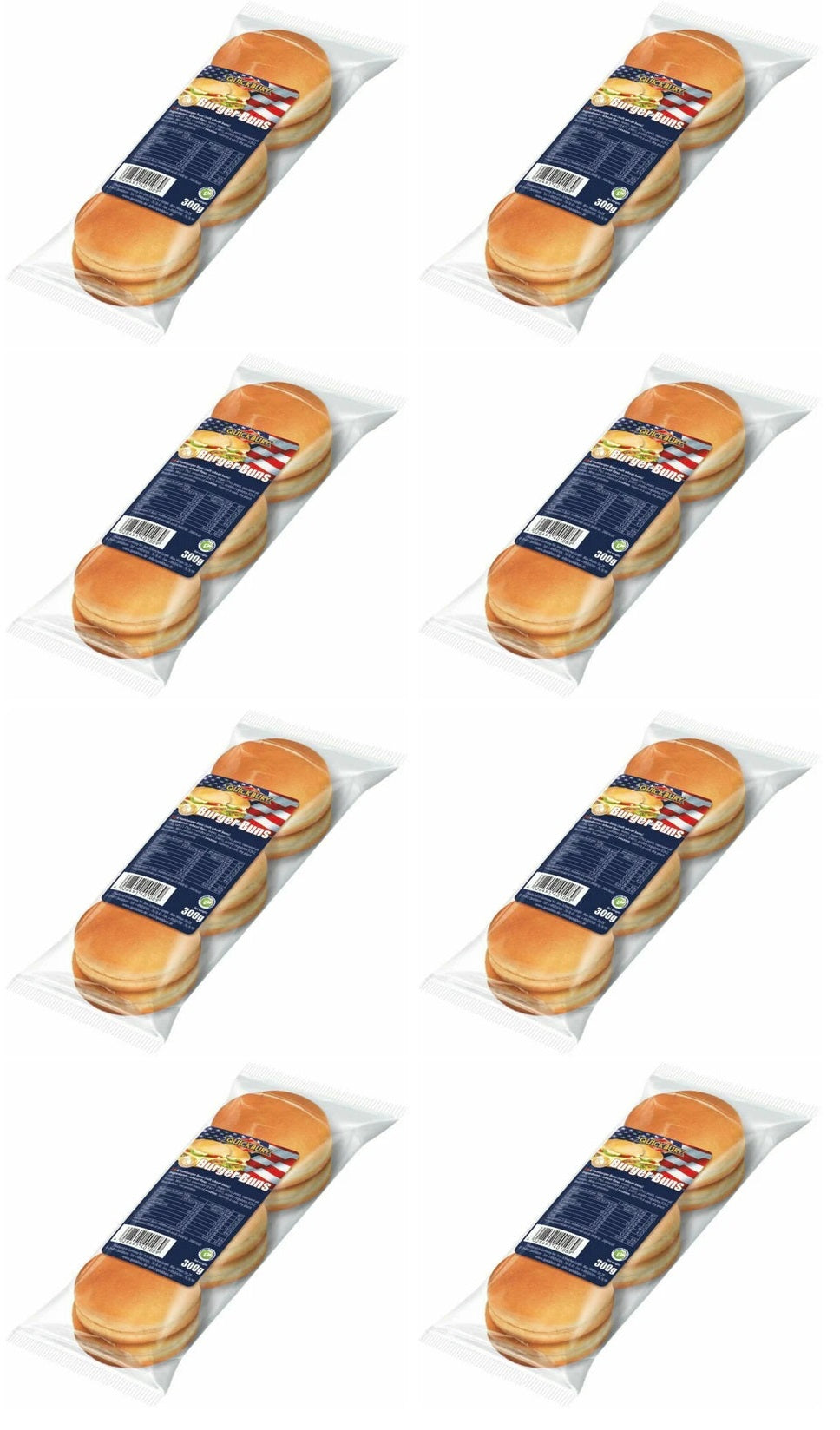 8 x Quickbury 6 Burger Brötchen 300G