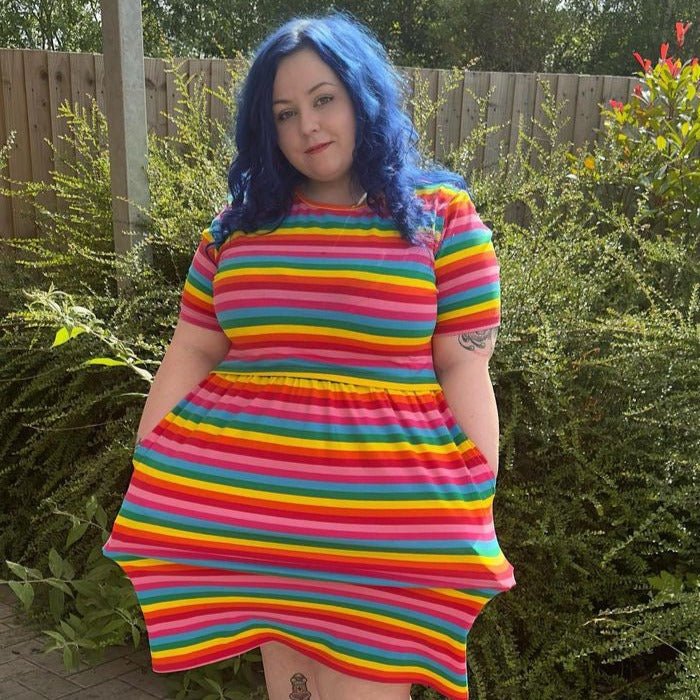 Rainbow Breastfeeding Skater Dress – MilkyMoon