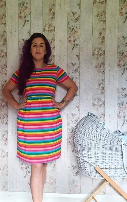Rainbow Breastfeeding Skater Dress – MilkyMoon