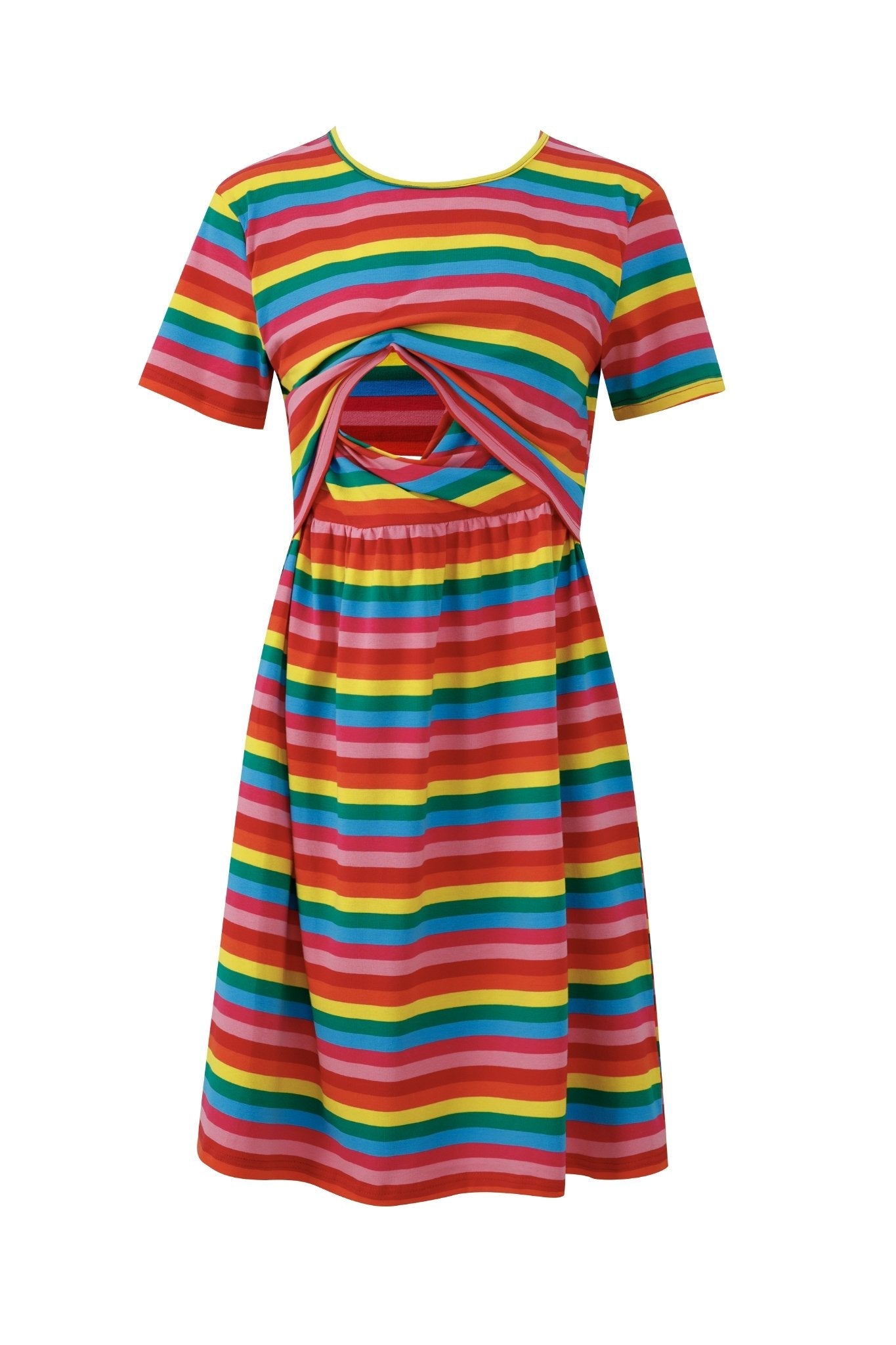 Rainbow Breastfeeding Skater Dress – MilkyMoon