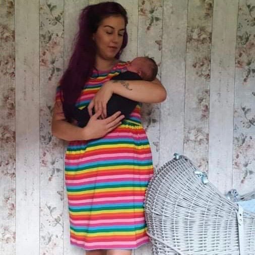 Rainbow Breastfeeding Skater Dress – MilkyMoon