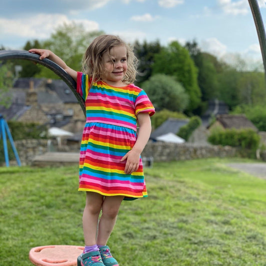 Rainbow Children's Dress | Soft Cotton | Ages 0-6 Years