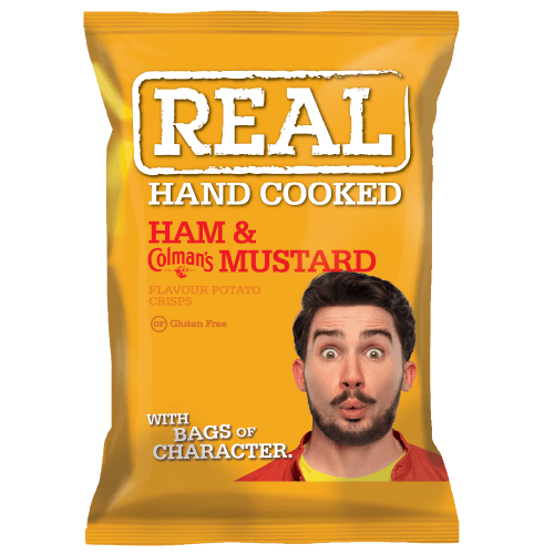 REAL Ham & Mustard Hand Cooked Crisps 35g