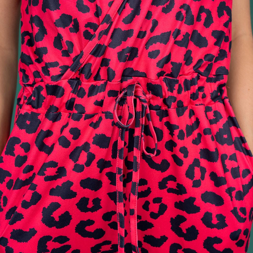 Red Leopard Breastfeeding Jumpsuit - Limited Edition