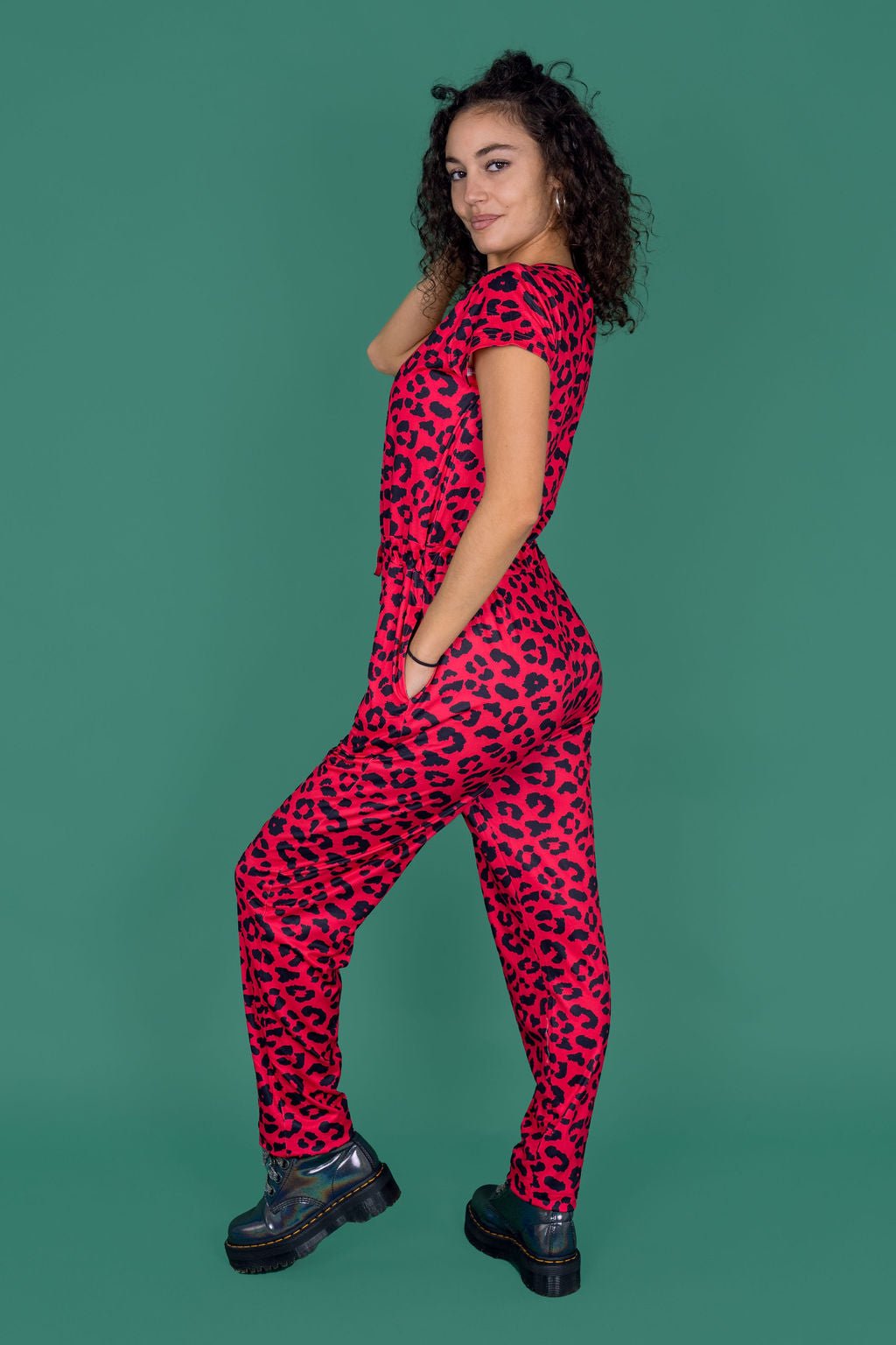 Red Leopard Breastfeeding Jumpsuit - Limited Edition