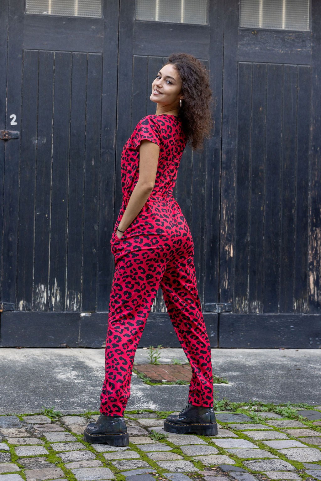 Red Leopard Breastfeeding Jumpsuit - Limited Edition