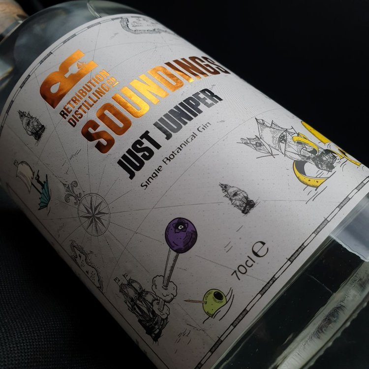 Retribution Distilling Just Juniper Gin Soundings, 70cl