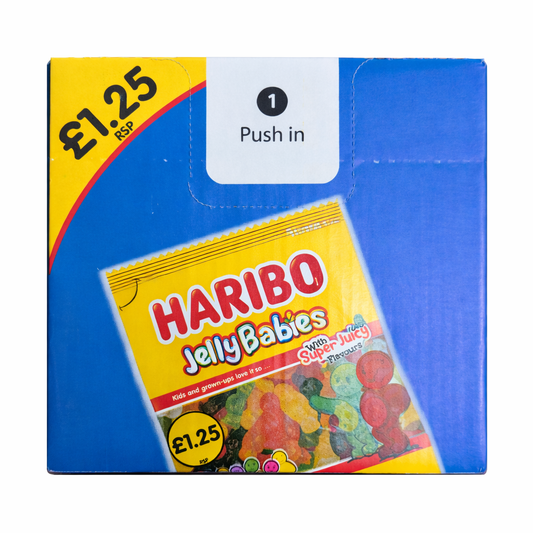 Haribo Jelly Babies – Full Case (Price Marked £1.25 Packs) box of 12