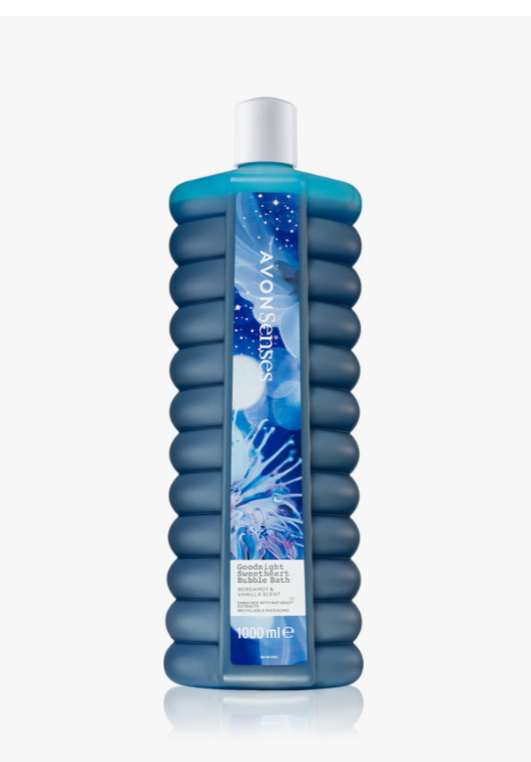 Avon Senses Goodnight Sweetheart Bubble Bath 1000ml – Bergamot & Vanilla