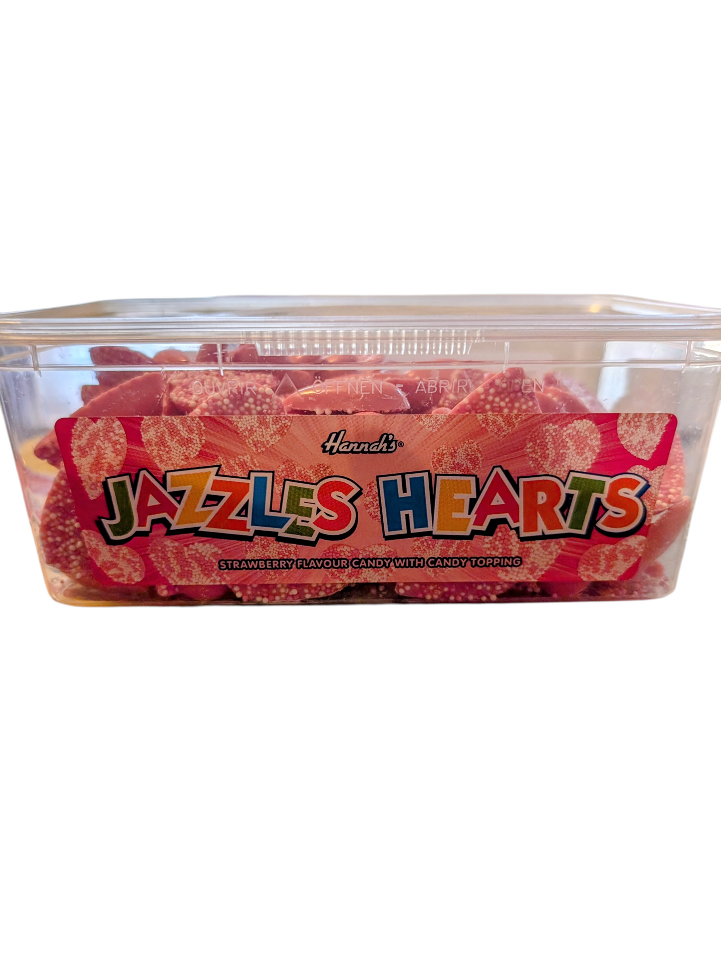 Hannah’s Jazzles Herzen – Bonbontrommel mit Erdbeergeschmack