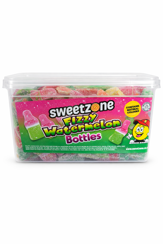 Sweetzone Saure Wassermelonen-Flaschen – Dose mit 150 Stück