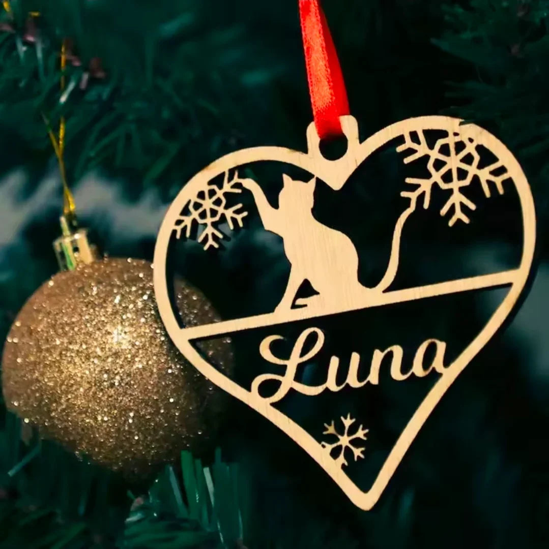 Laser Cut Cat Bauble - HALF PRICE SALE
