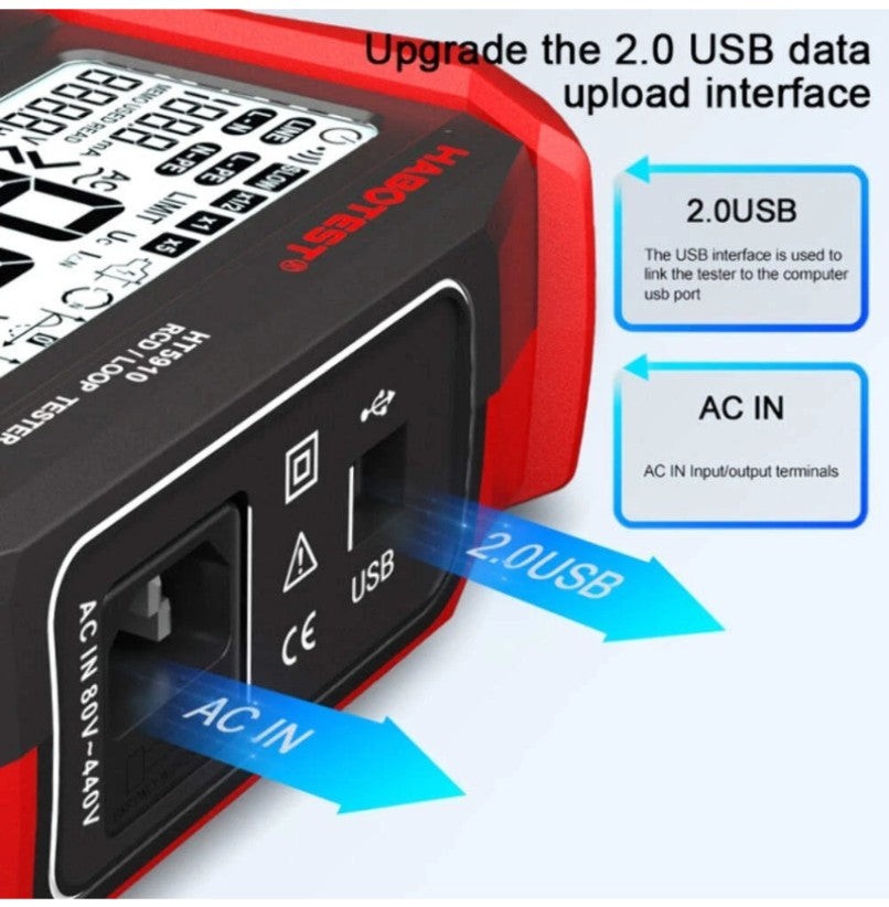 RCD & Loop Tester – Professional Electrical Installation Tester ex