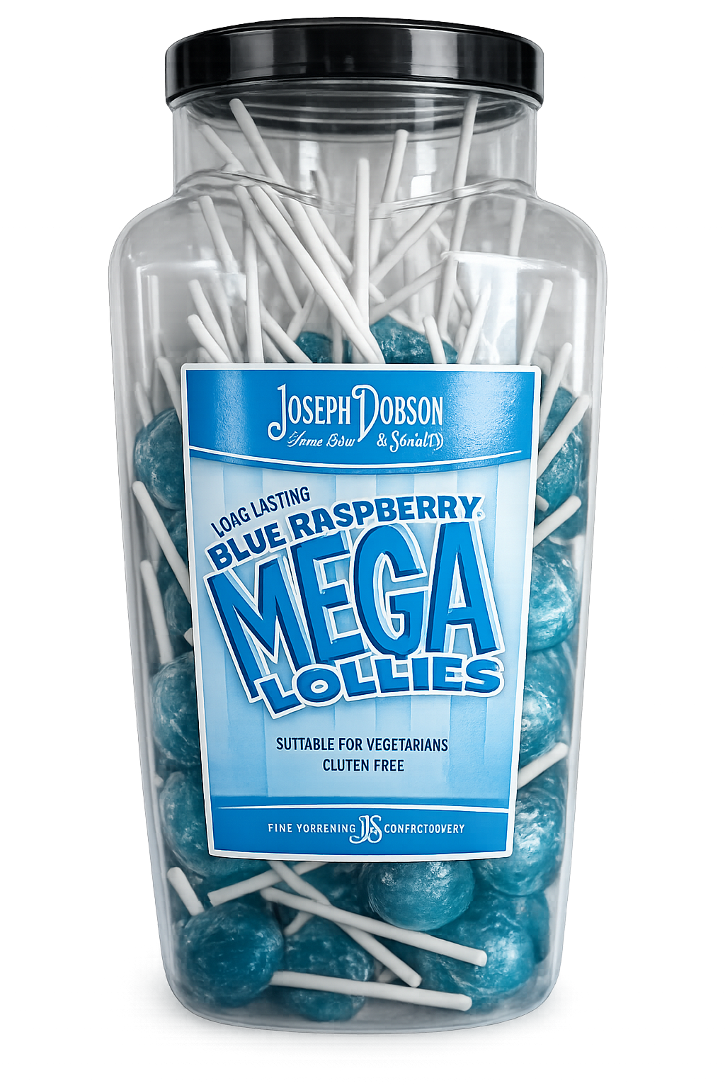 Blue Raspberry Mega Lollies by Joseph Dobson – Giant Retro Sweets