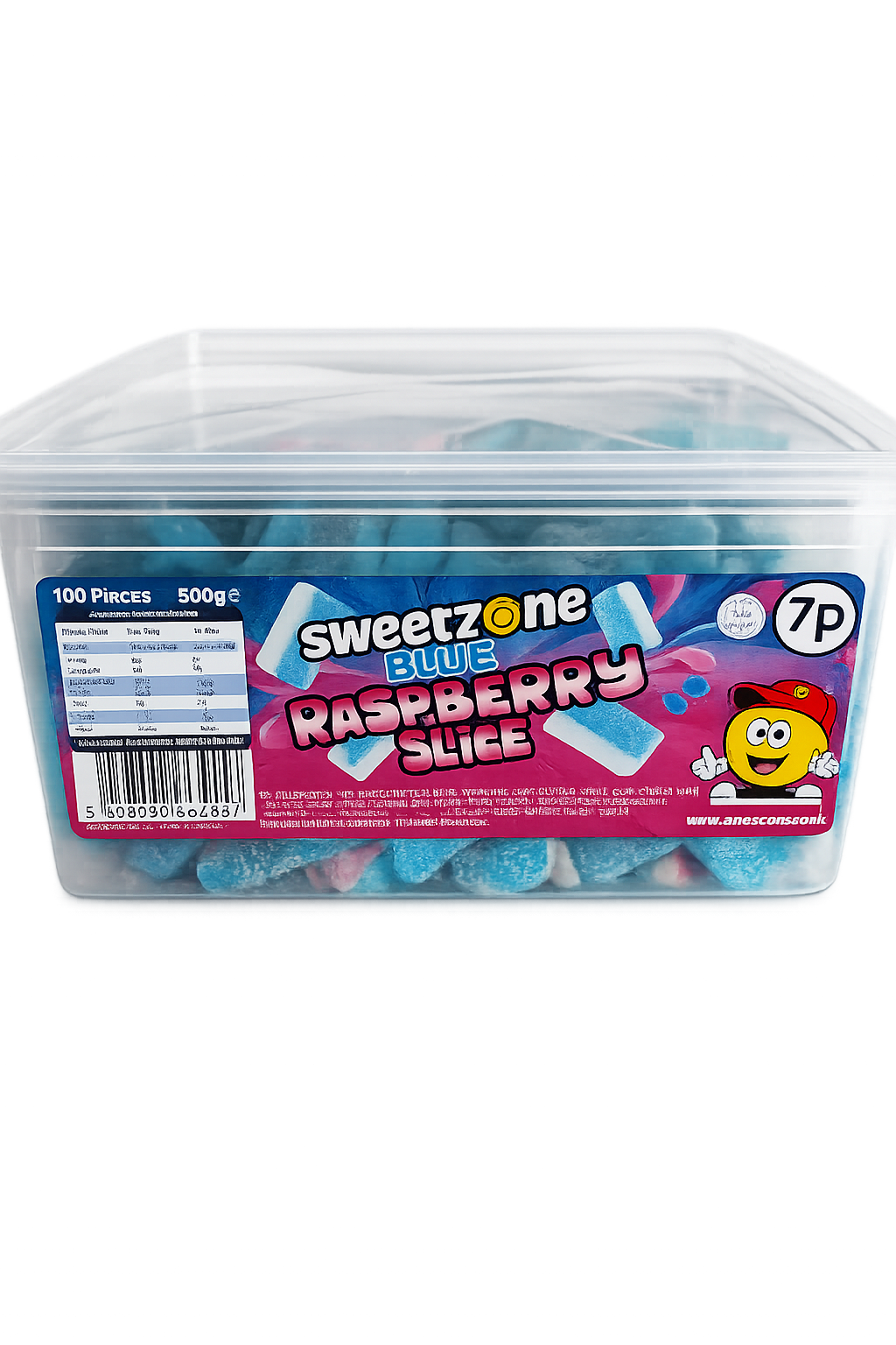 Sweetzone Blue Raspberry Slices – 500g Tub ex store