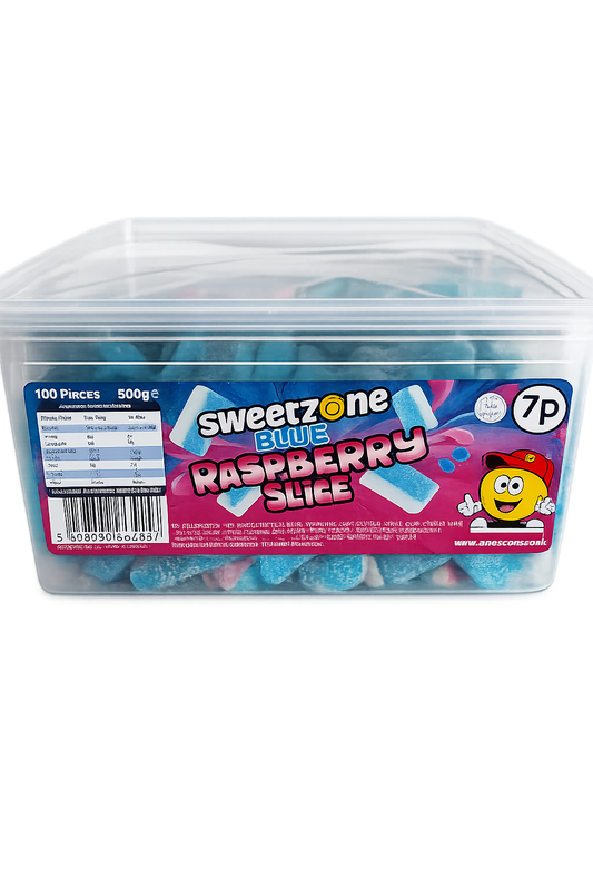 Sweetzone Blue Raspberry Slices – 500g Tub ex store