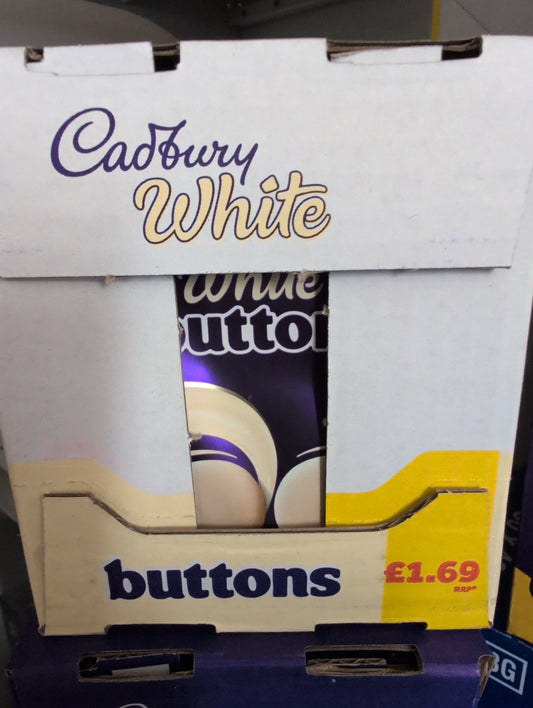 10 x Cadbury White Buttons 105G