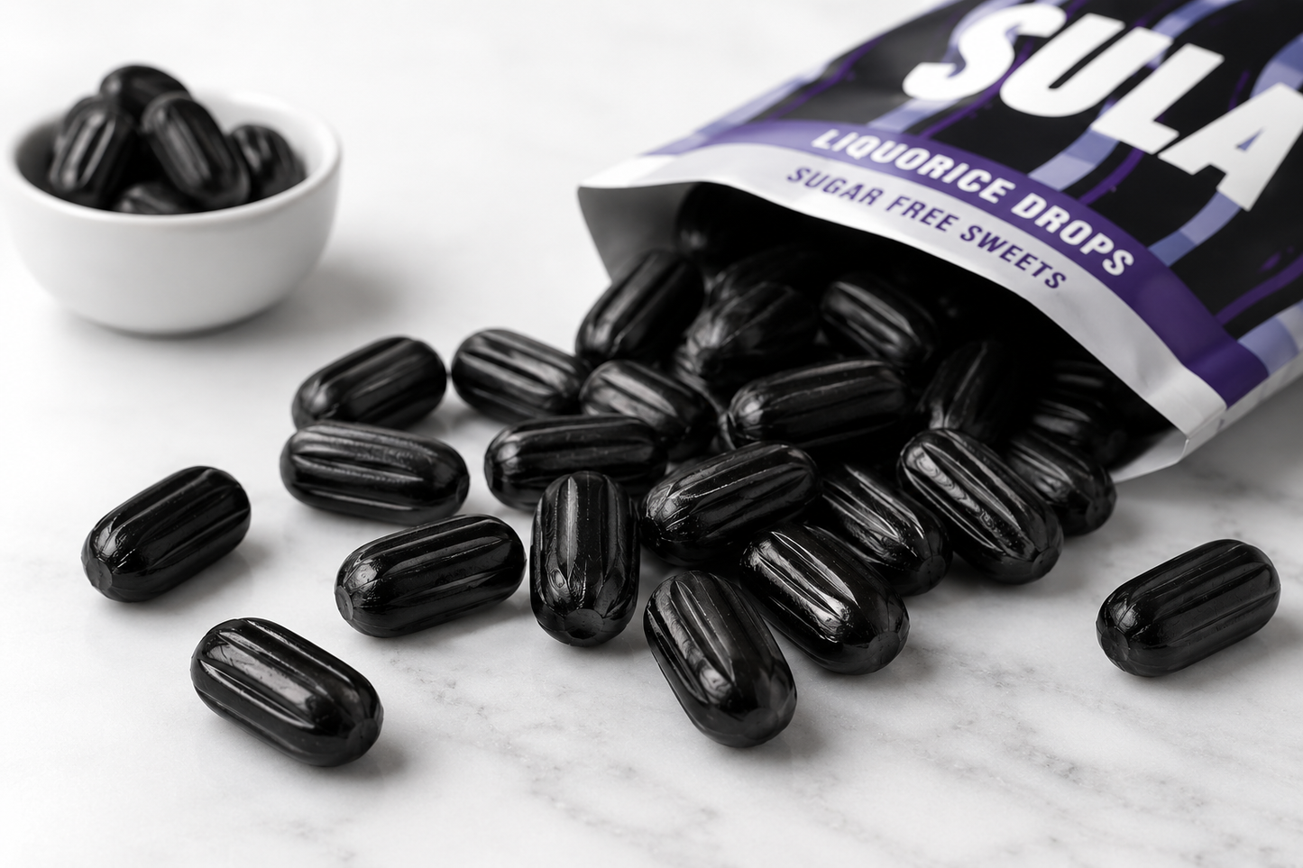 Sula Sugar Free Liquorice Sweets 42g – Pack of 14 boxes