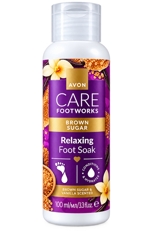 Avon Care Footworks Brown Sugar Relaxing Foot Soak 100ml