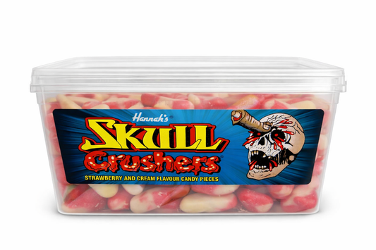 Hannah’s Skull Crushers – Strawberry & Cream Sweets (Bulk Tub) ex store.