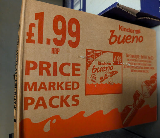 Kinder Bueno Barras de Chocolate - Caja Completa (9 packs de 107.5g cada uno)
