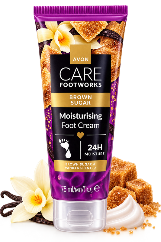 Avon Care Footworks Brown Sugar Moisturising Foot Cream 75ml